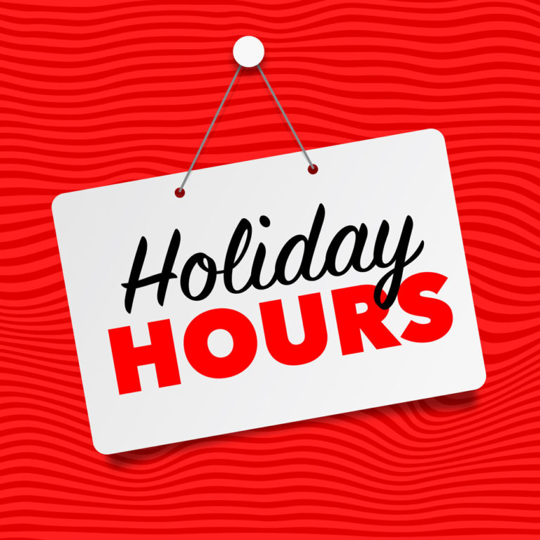 2020 Holiday Office Hours