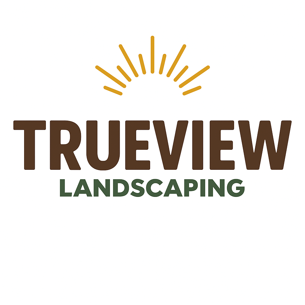 logo for TrueView Landscaping, LLC